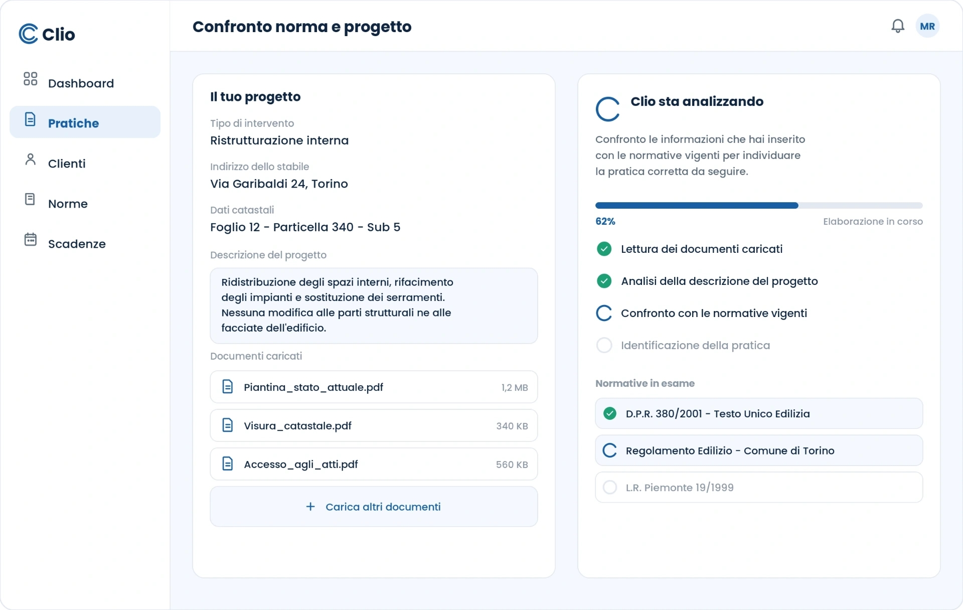 Confronto fra norma e progetto in Urbik